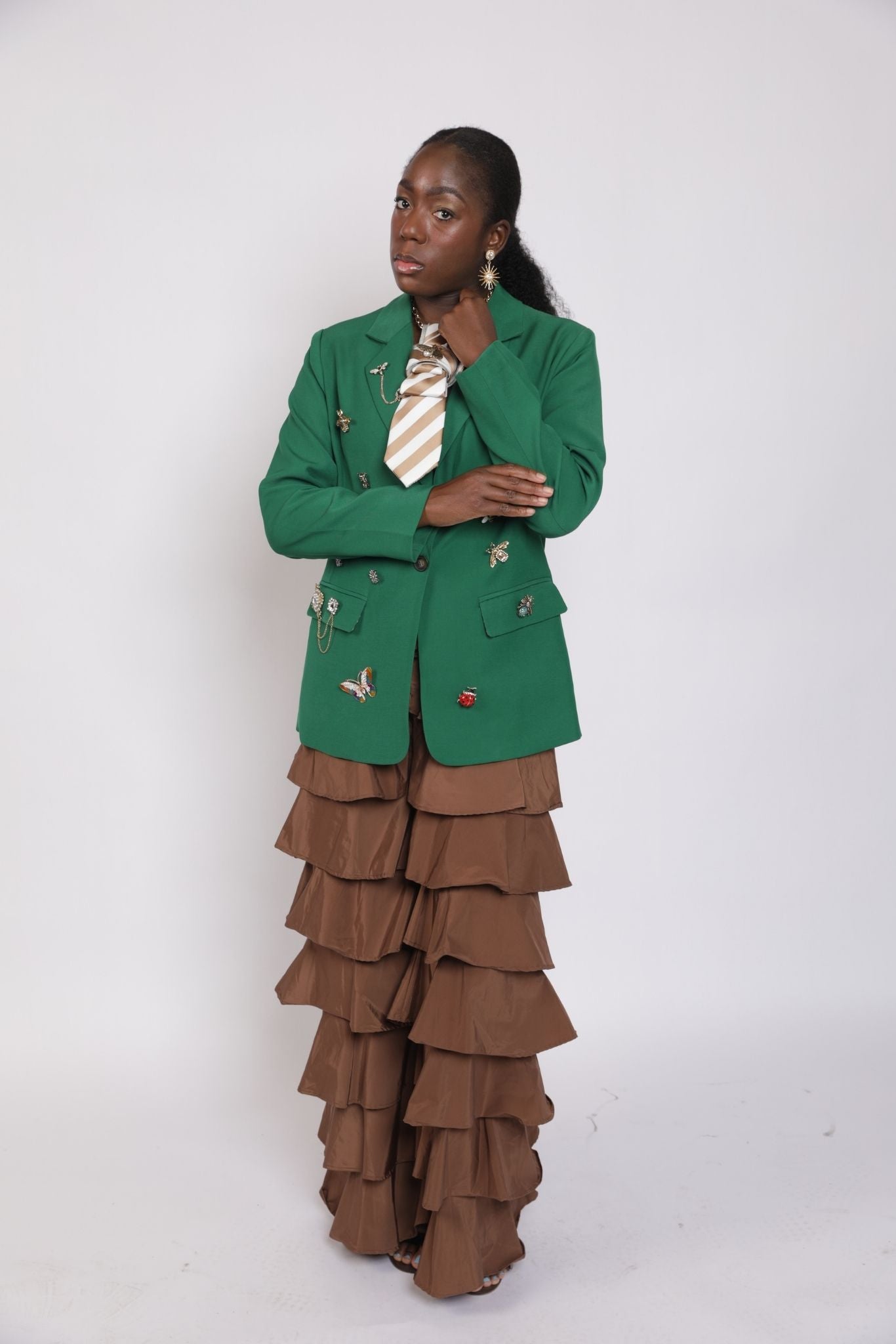 Bougie Brooch Blazer | Custom Patch (Made to Order)