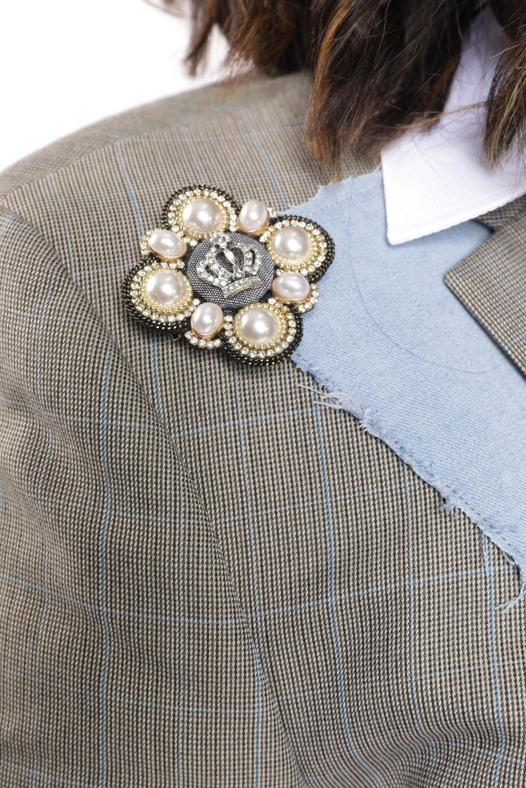 The LV Denim Blazer | Custom Patch (Made to Order)