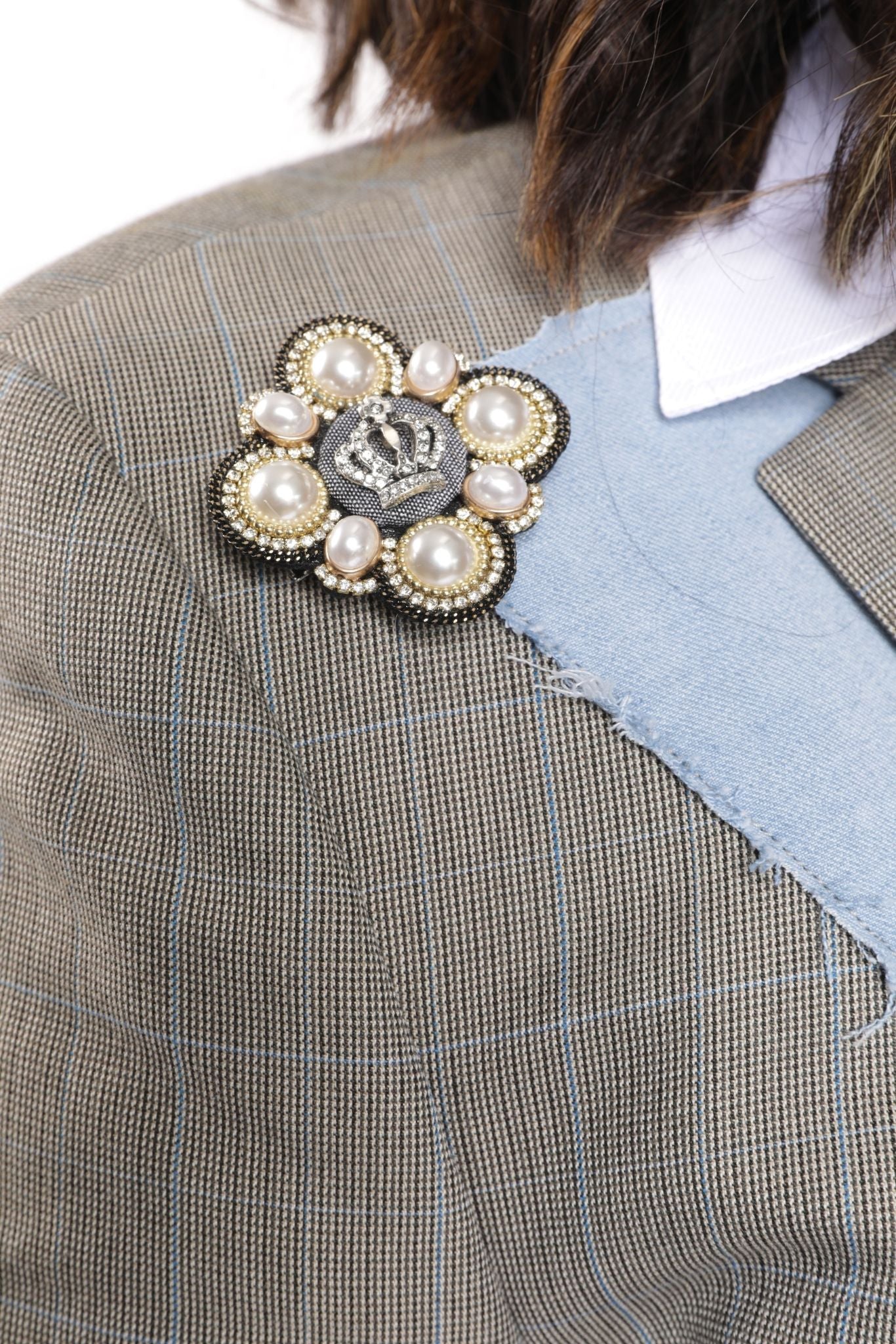 The LV Denim Blazer | Custom Patch (Made to Order)