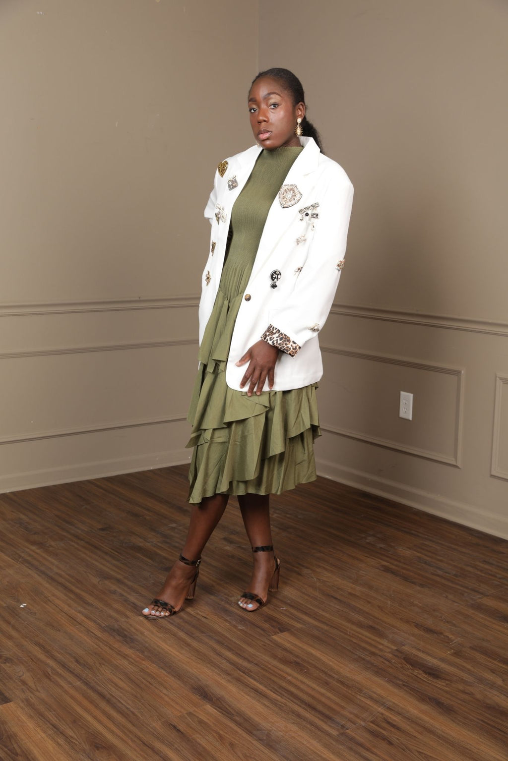 Bougie Brooch Blazer | Custom Patch (Made to Order)
