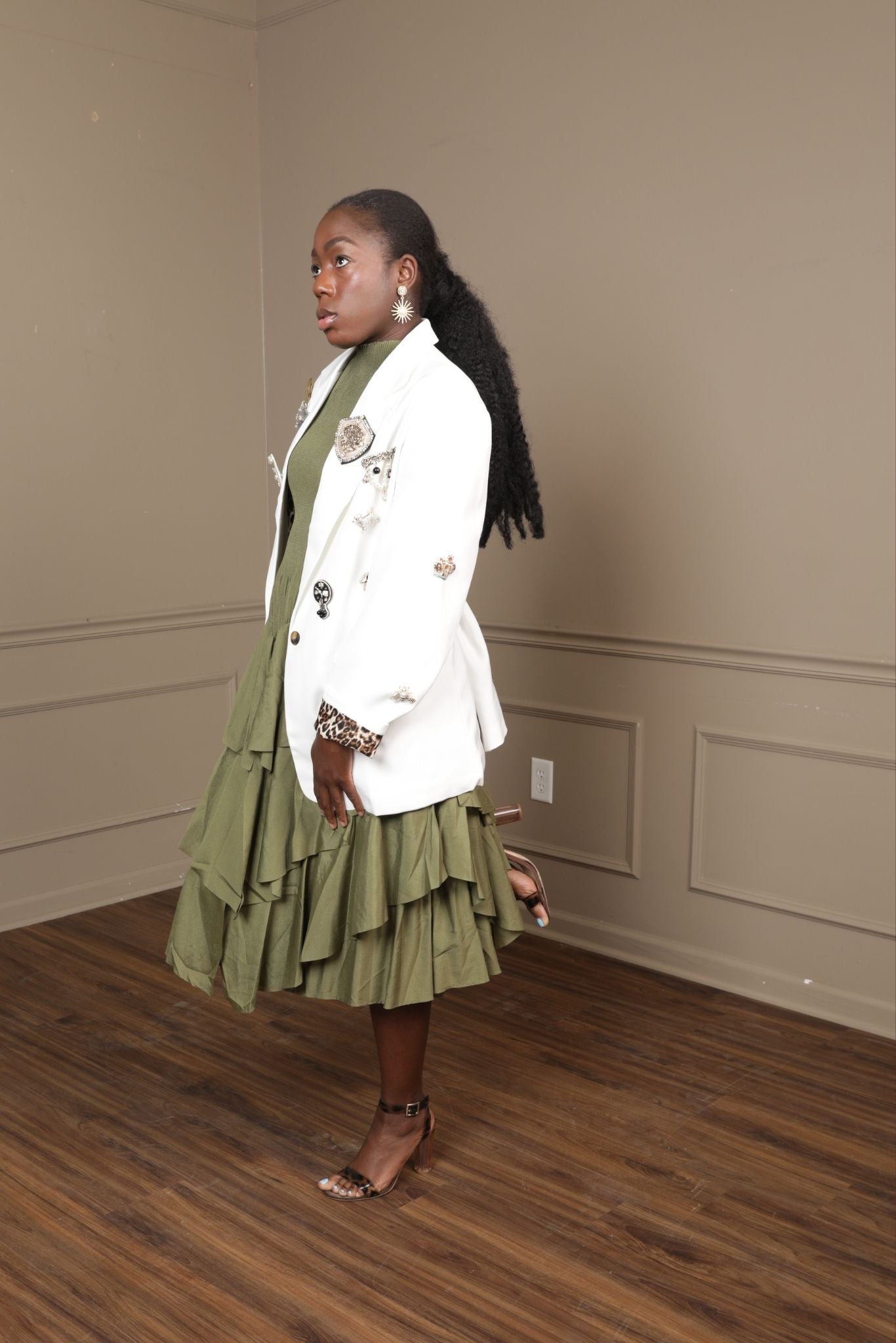 Bougie Brooch Blazer | Custom Patch (Made to Order)