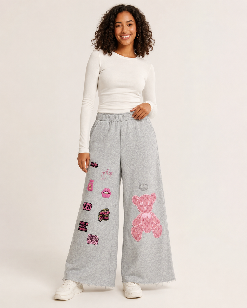 Lux Hustle Grey Sweatpants | ONE & DONE
